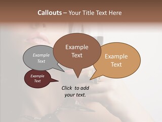 Portrait Of Beautiful Woman With Glass Red Wine PowerPoint Template