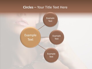 Portrait Of Beautiful Woman With Glass Red Wine PowerPoint Template