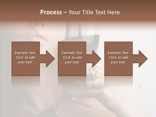 Portrait Of Beautiful Woman With Glass Red Wine PowerPoint Template