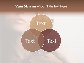 Portrait Of Beautiful Woman With Glass Red Wine PowerPoint Template