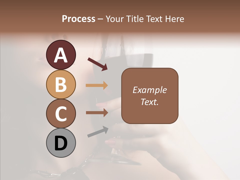 Portrait Of Beautiful Woman With Glass Red Wine PowerPoint Template