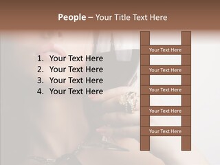 Portrait Of Beautiful Woman With Glass Red Wine PowerPoint Template