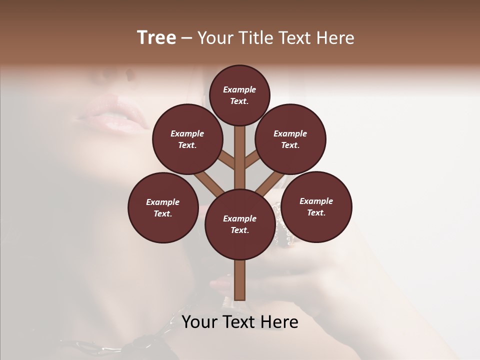 Portrait Of Beautiful Woman With Glass Red Wine PowerPoint Template