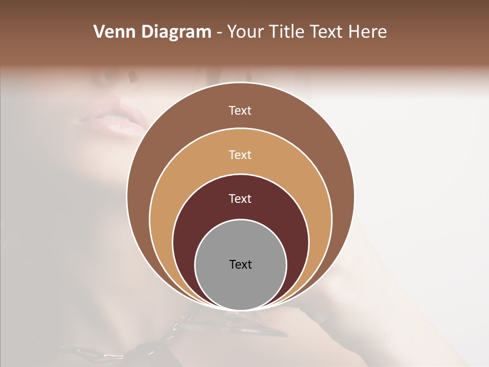 Portrait Of Beautiful Woman With Glass Red Wine PowerPoint Template