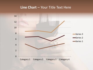 Portrait Of Beautiful Woman With Glass Red Wine PowerPoint Template
