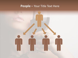 Portrait Of Beautiful Woman With Glass Red Wine PowerPoint Template