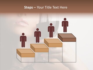 Portrait Of Beautiful Woman With Glass Red Wine PowerPoint Template