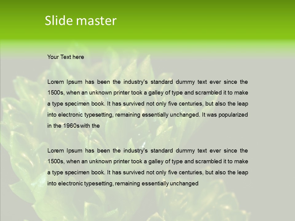 Close Leafy Harvest PowerPoint Template