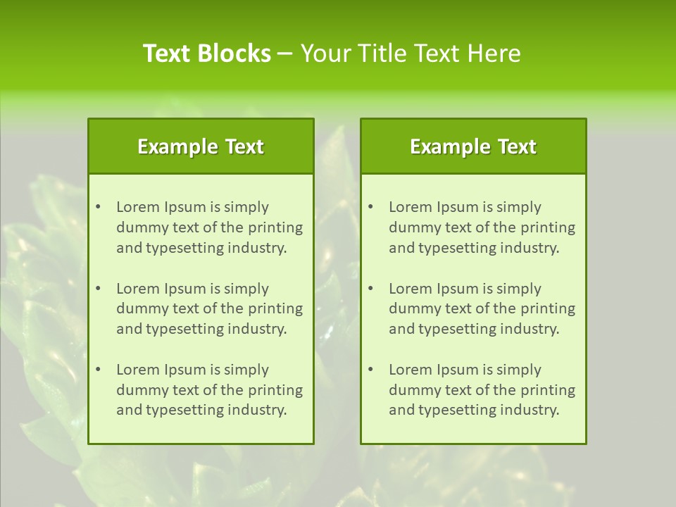 Close Leafy Harvest PowerPoint Template