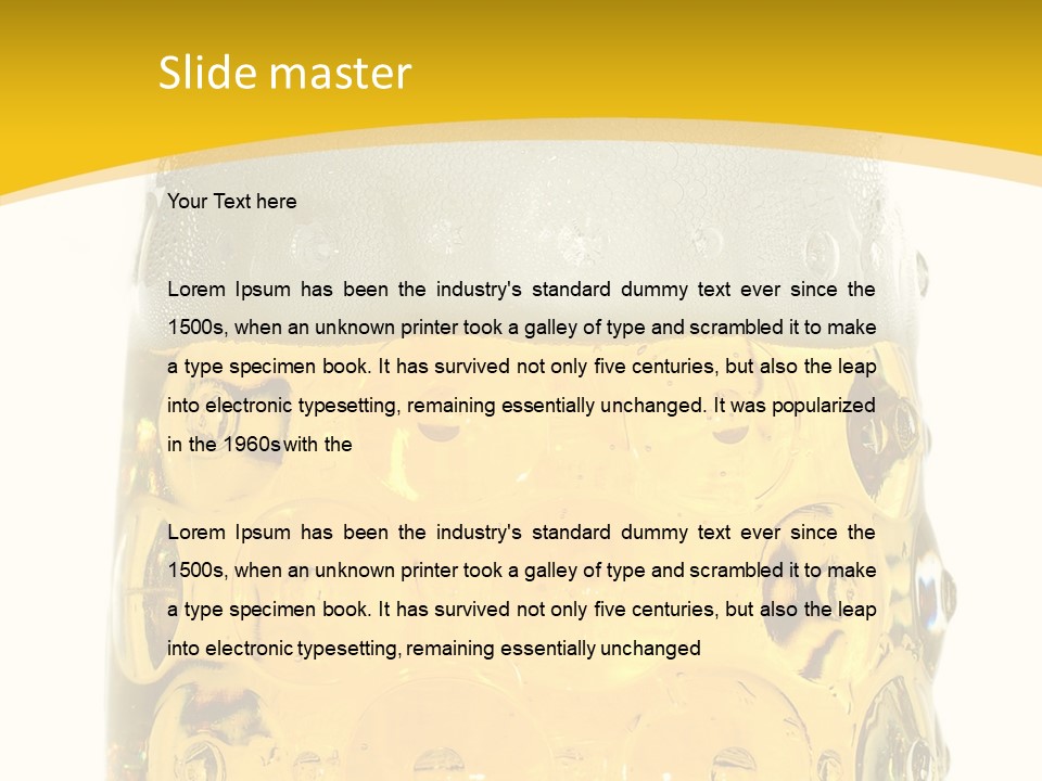 Background Drink Golden PowerPoint Template