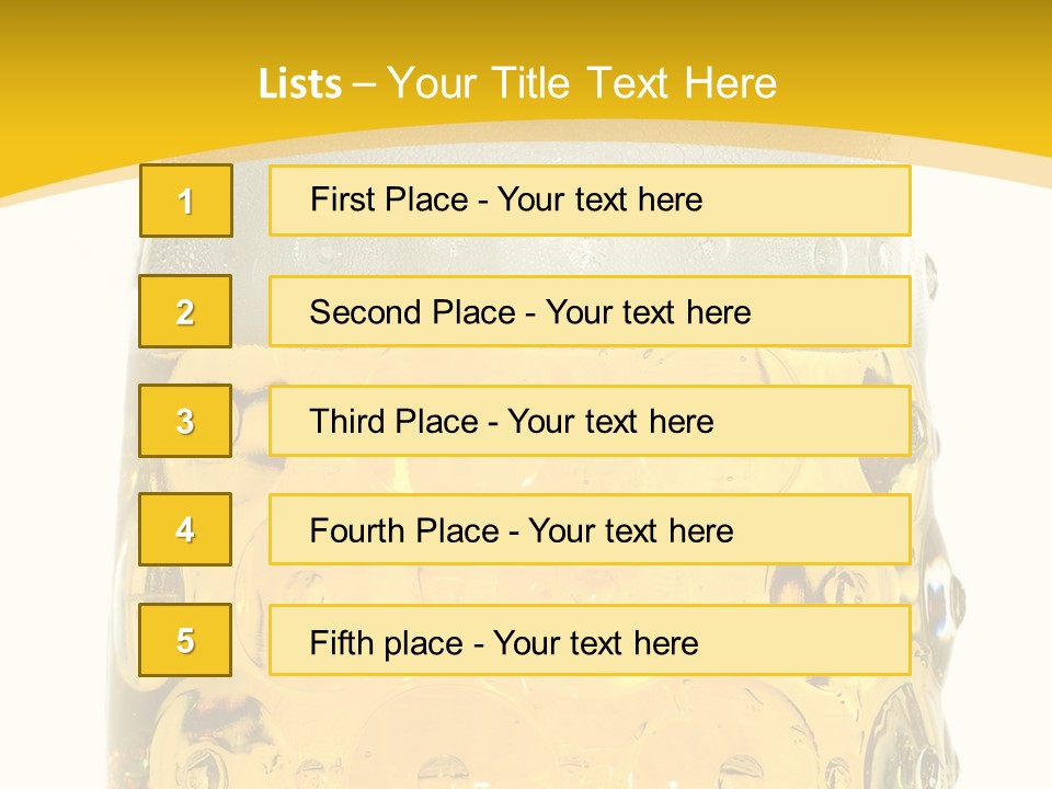 Background Drink Golden PowerPoint Template