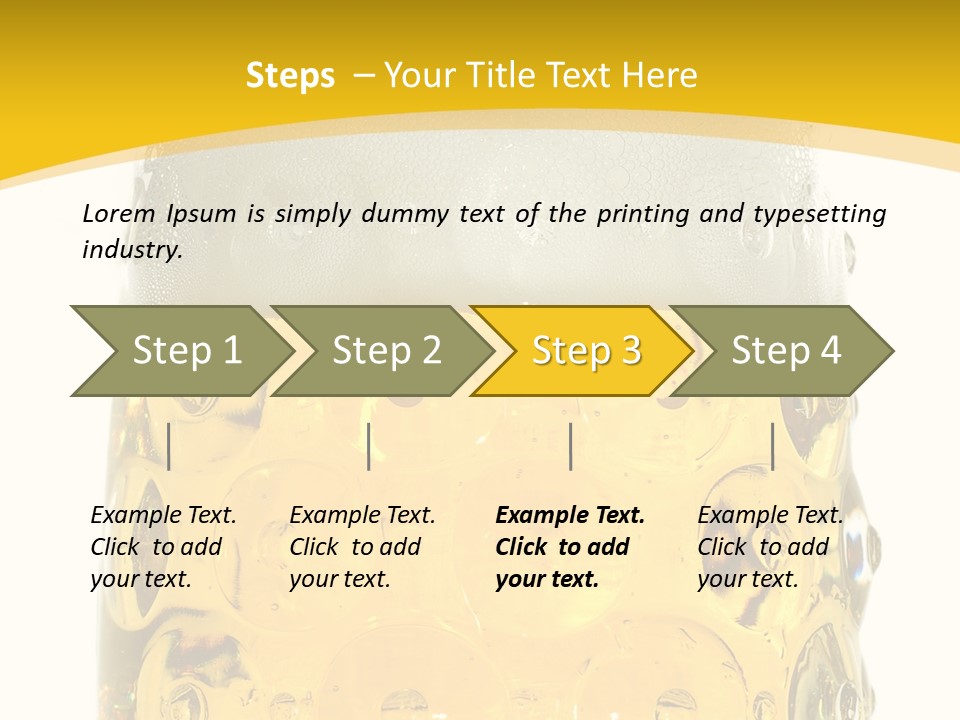 Background Drink Golden PowerPoint Template