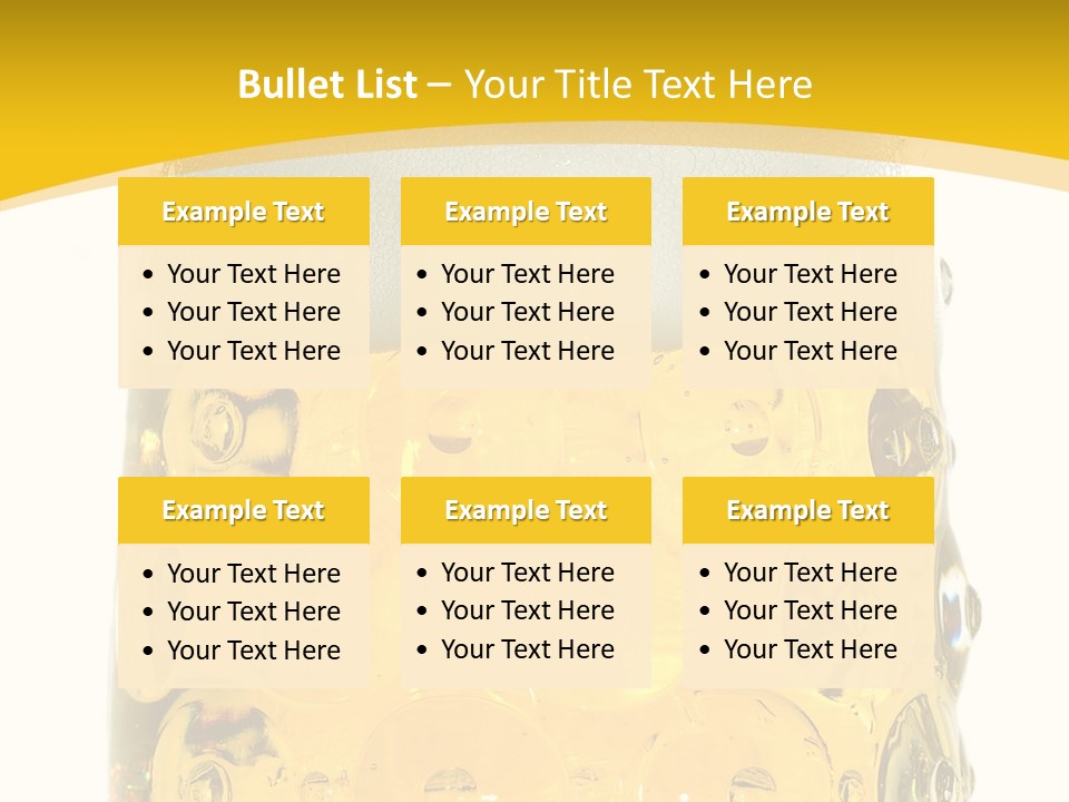 Background Drink Golden PowerPoint Template