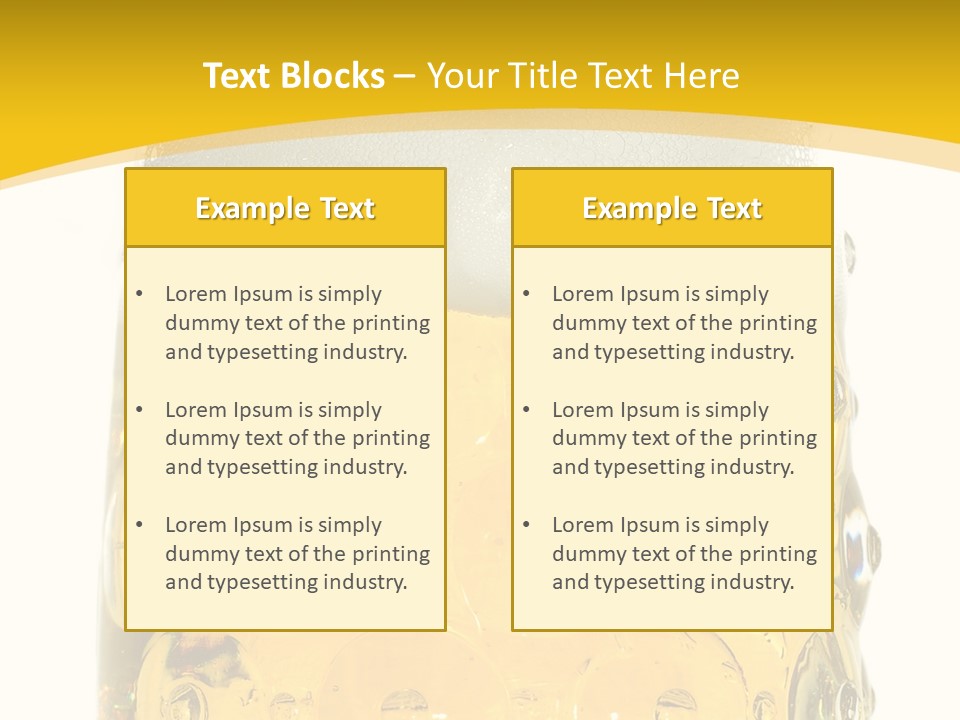 Background Drink Golden PowerPoint Template
