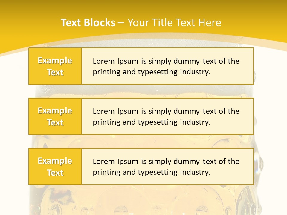 Background Drink Golden PowerPoint Template
