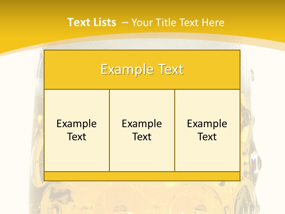 Background Drink Golden PowerPoint Template