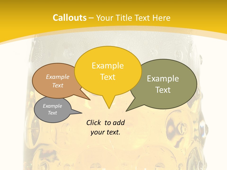 Background Drink Golden PowerPoint Template