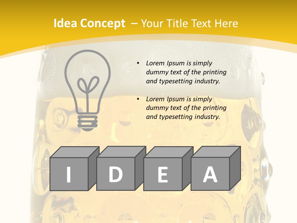 Background Drink Golden PowerPoint Template