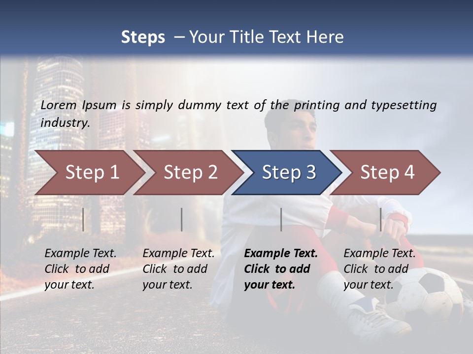 Way Soccer Progress PowerPoint Template
