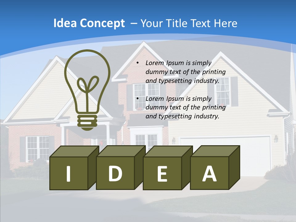 Estate Roof Large PowerPoint Template