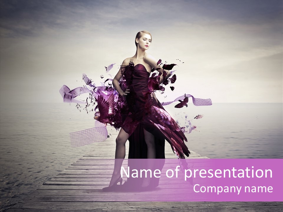 D Feather Effect PowerPoint Template