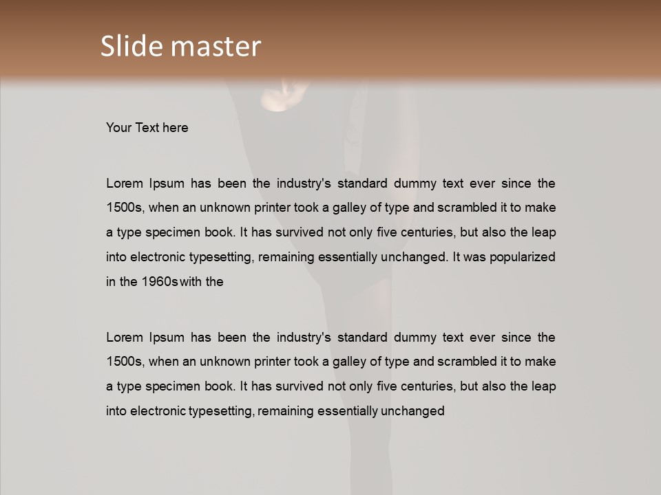 Young, Cute And Beautiful Ballet Dancer Posing PowerPoint Template