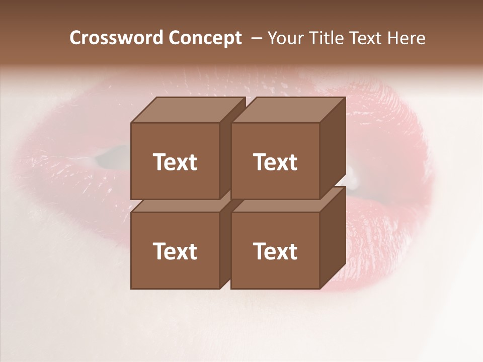 Gesture Beautiful Facial PowerPoint Template