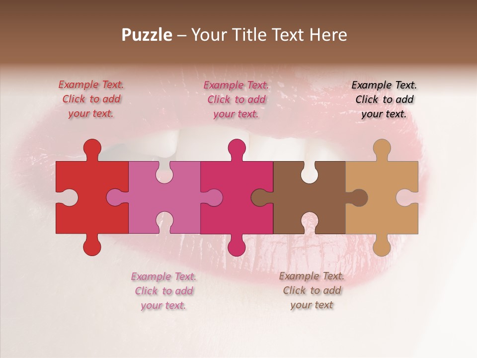 Gesture Beautiful Facial PowerPoint Template