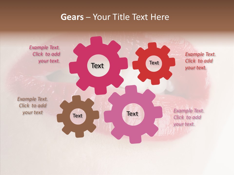 Gesture Beautiful Facial PowerPoint Template