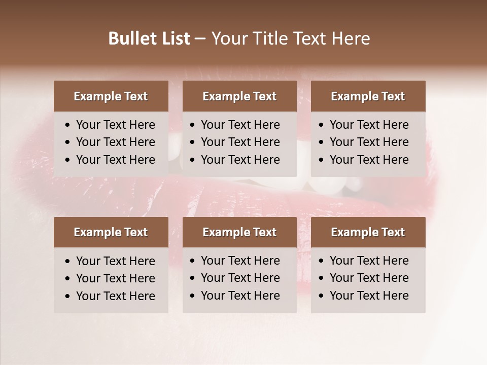Gesture Beautiful Facial PowerPoint Template