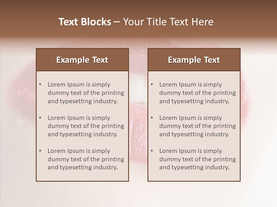 Gesture Beautiful Facial PowerPoint Template