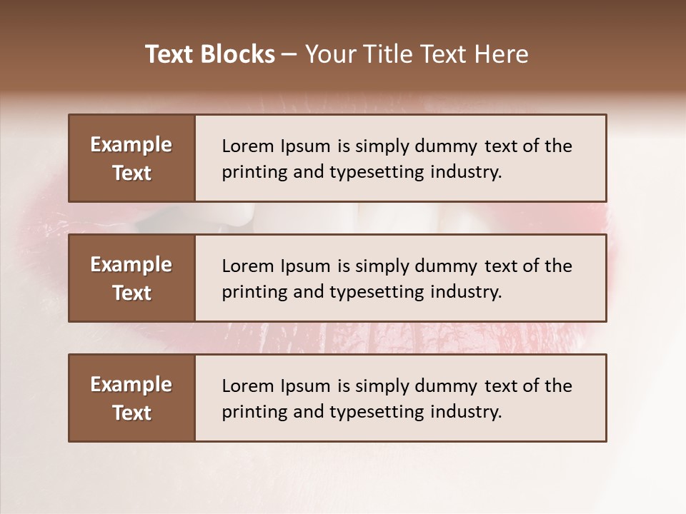 Gesture Beautiful Facial PowerPoint Template