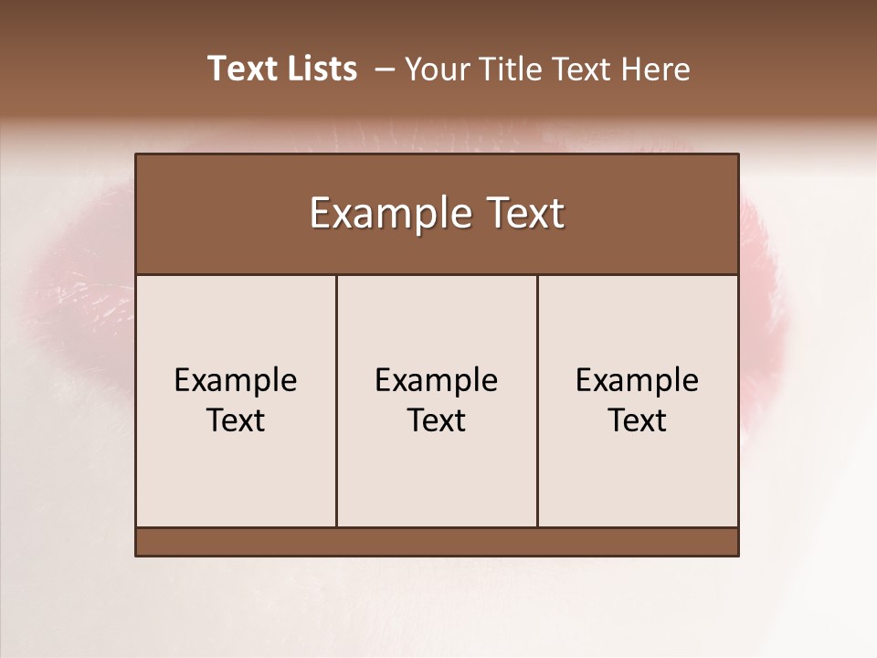 Gesture Beautiful Facial PowerPoint Template