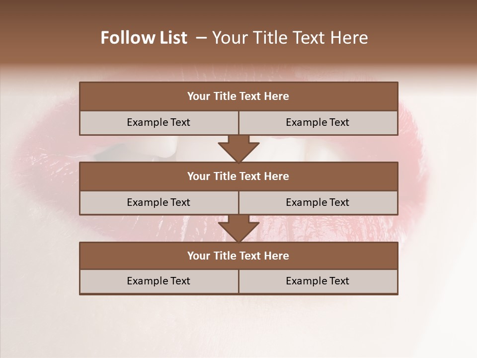 Gesture Beautiful Facial PowerPoint Template