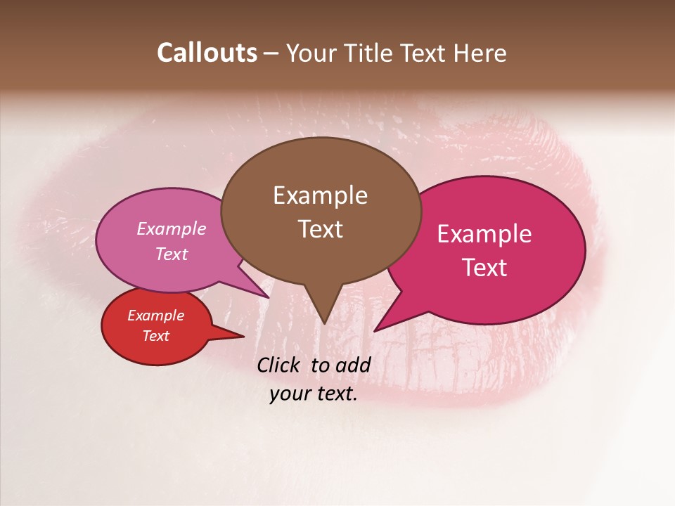 Gesture Beautiful Facial PowerPoint Template