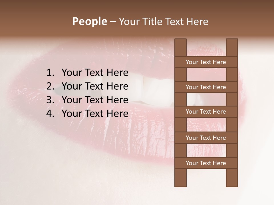 Gesture Beautiful Facial PowerPoint Template