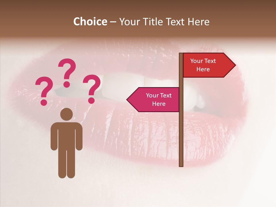 Gesture Beautiful Facial PowerPoint Template