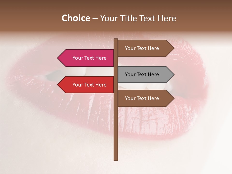 Gesture Beautiful Facial PowerPoint Template