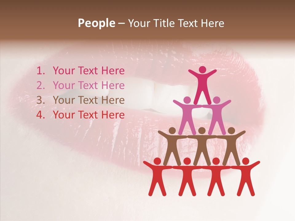 Gesture Beautiful Facial PowerPoint Template