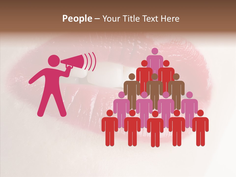 Gesture Beautiful Facial PowerPoint Template