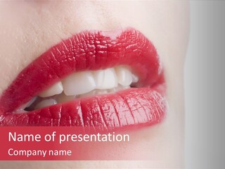 Teeth Caucasian Cheerful PowerPoint Template