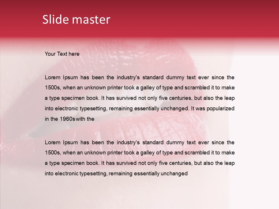 Teeth Caucasian Cheerful PowerPoint Template