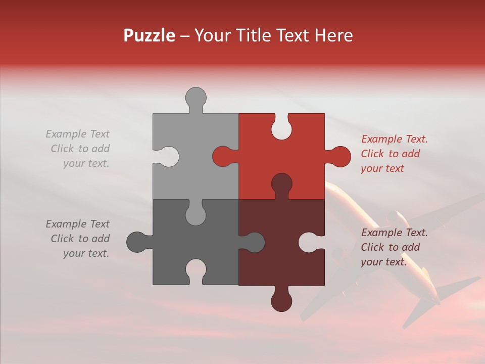 Silhouette Wings Land PowerPoint Template