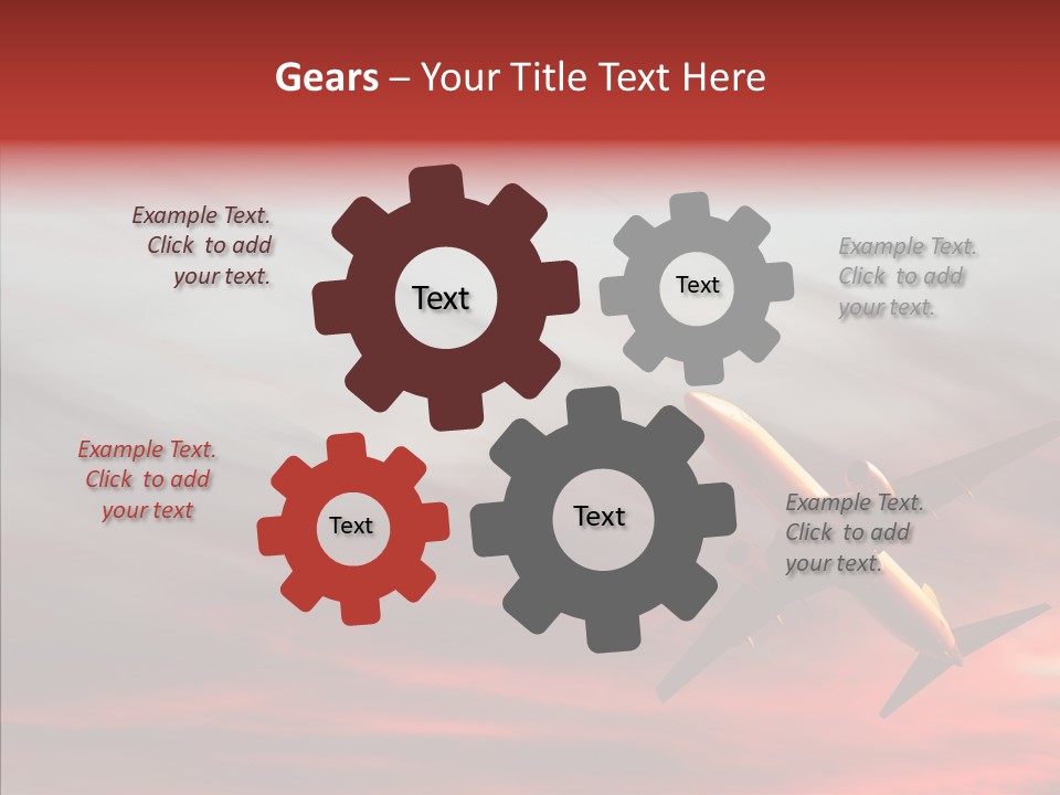 Silhouette Wings Land PowerPoint Template