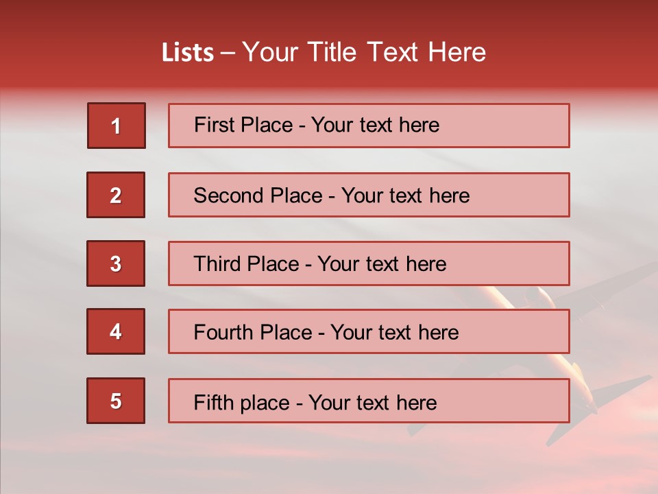 Silhouette Wings Land PowerPoint Template