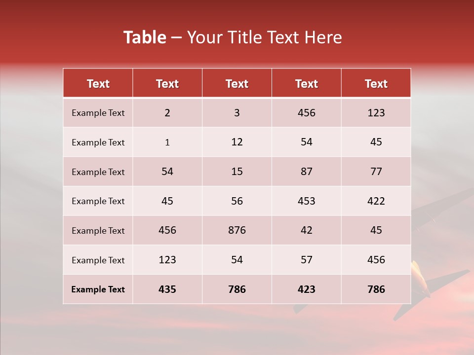 Silhouette Wings Land PowerPoint Template
