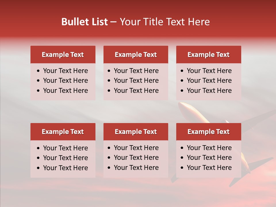 Silhouette Wings Land PowerPoint Template