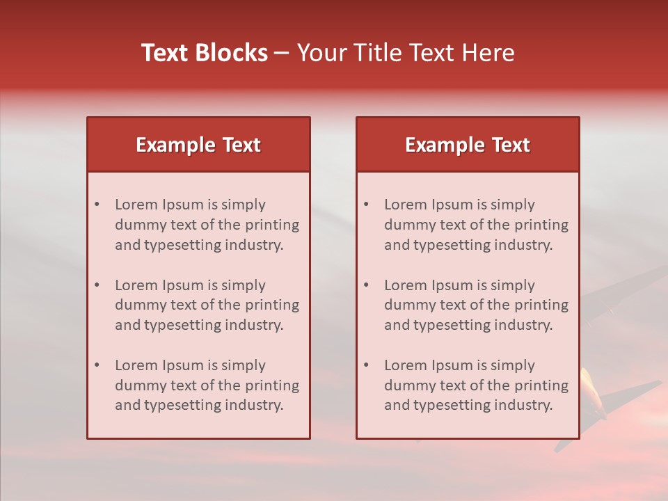 Silhouette Wings Land PowerPoint Template