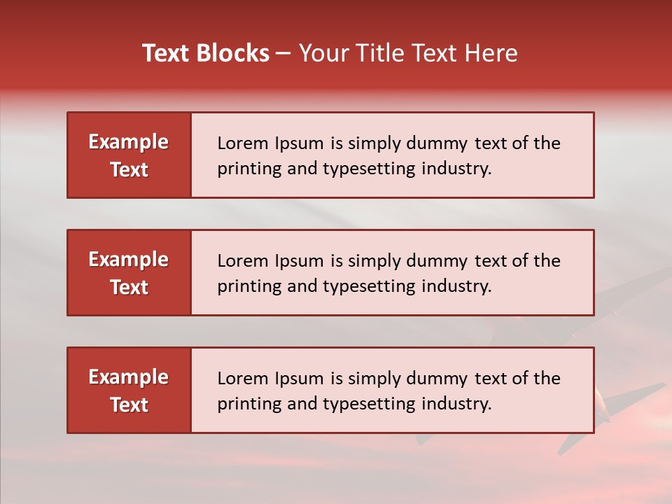 Silhouette Wings Land PowerPoint Template