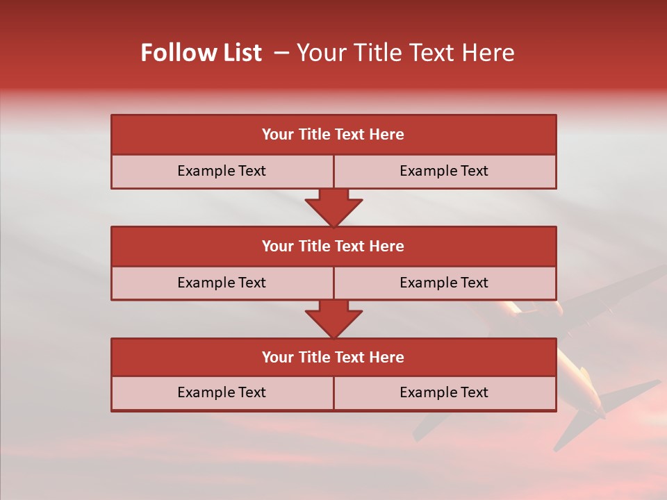 Silhouette Wings Land PowerPoint Template